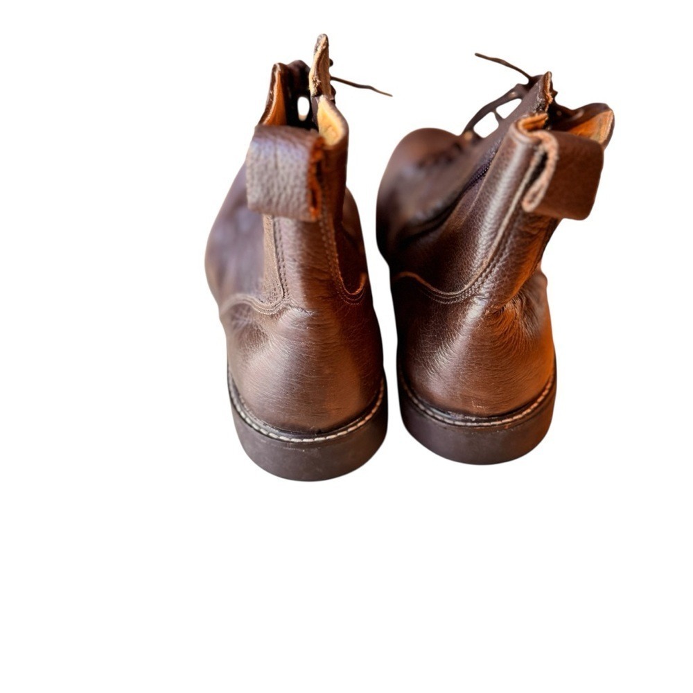 Saks Fifth Avenue Brown Pebbled Leather Chukka Boots Men's Size 12M Made Brazil - Picture 7 of 14